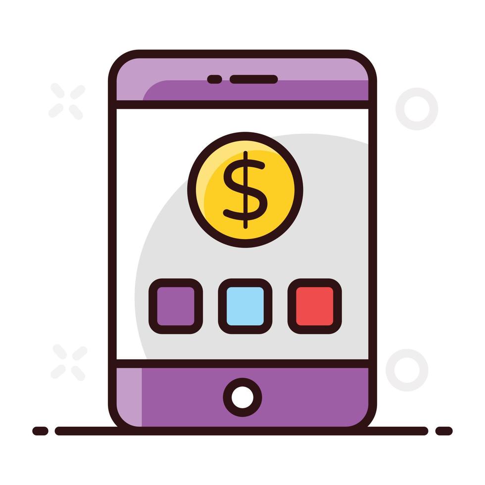 mobile depicting banking app vector