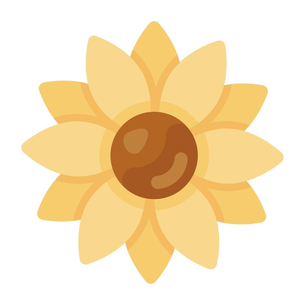 icono de flor en estilo plano editable vector