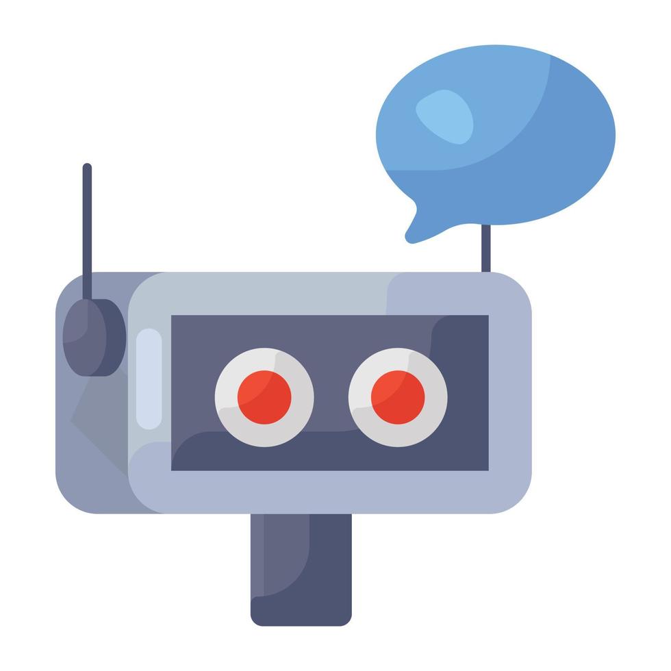 Robot assistance icon vector