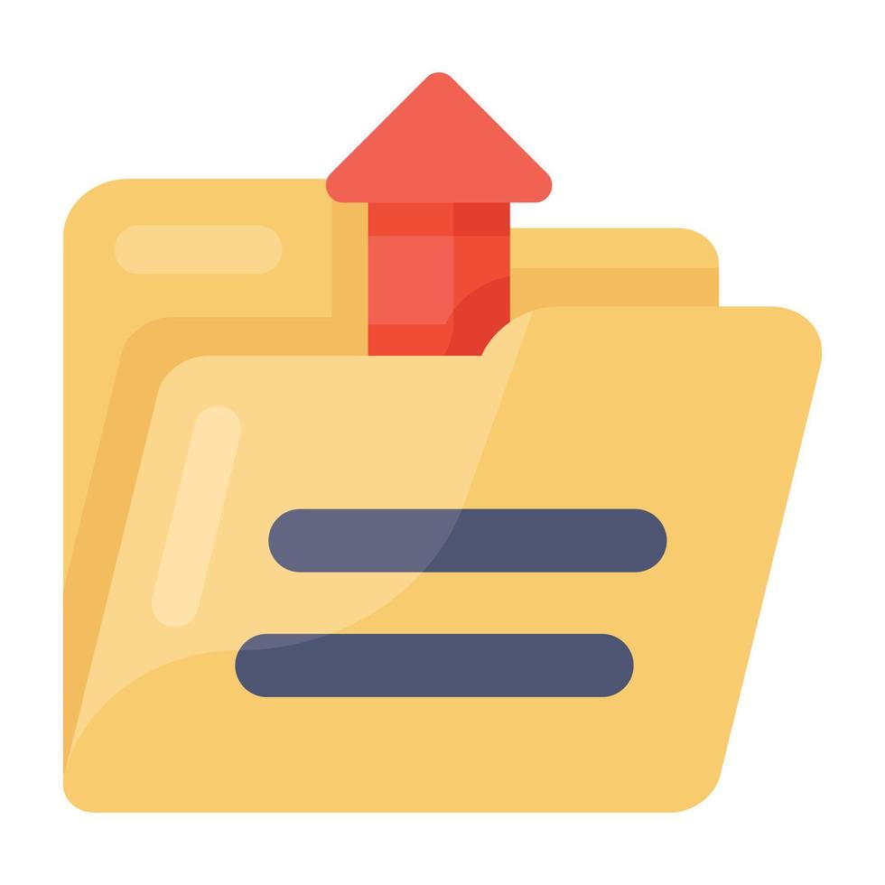 Upload folder icon vector