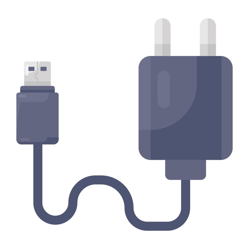 Electric plug cord in modern vector