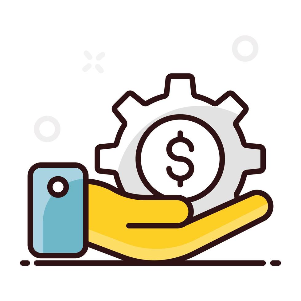 Trendy vector style of financial options