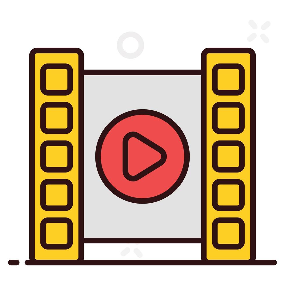 diseño de icono de tira de video vector