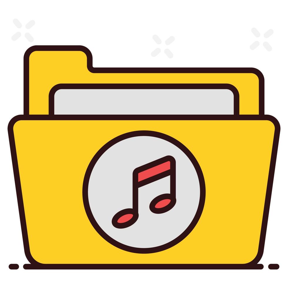 Music folder music note vector