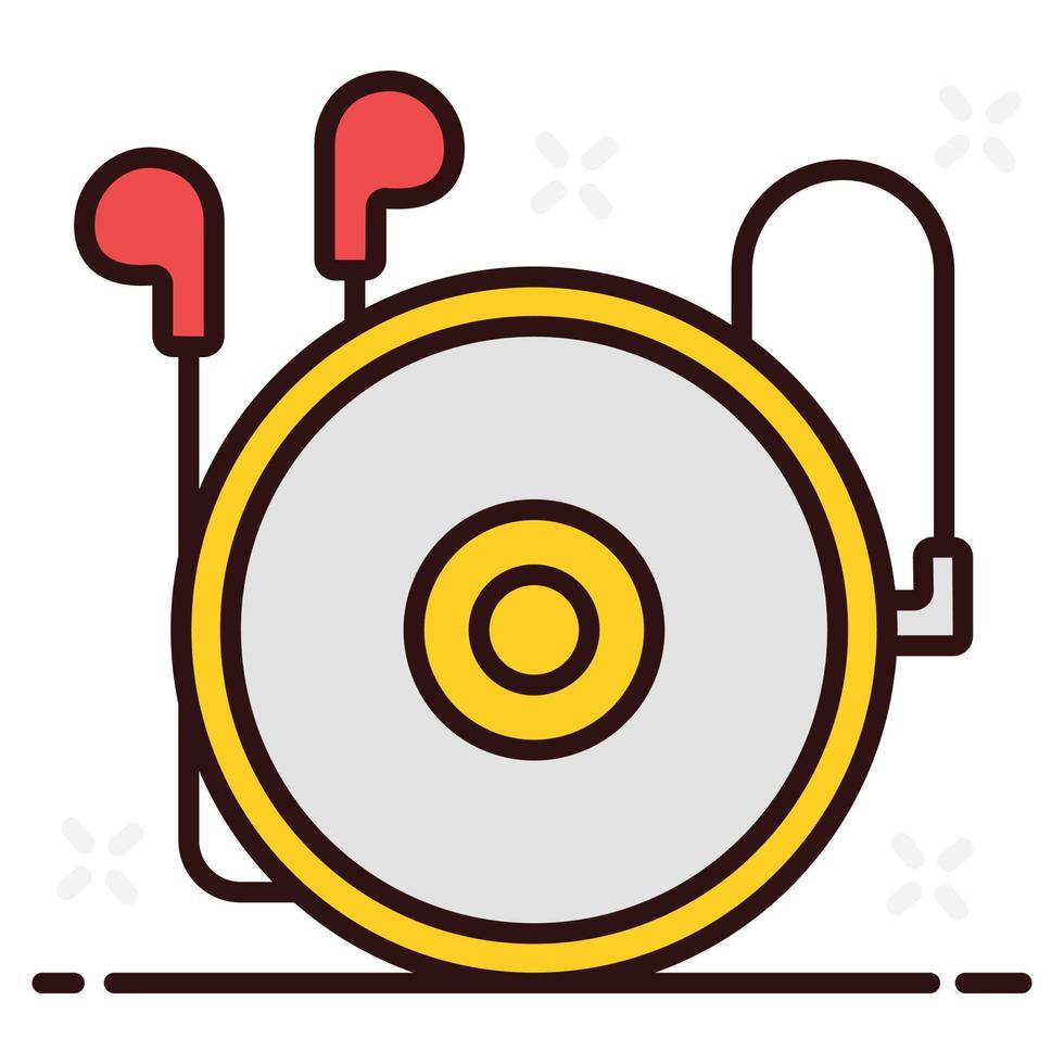 Disk jockey flat icon design vector