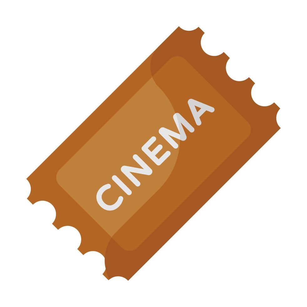 de entradas de cine en un símbolo de rifa de estilo plano de moda para el diseño y la aplicación de su sitio web. vector