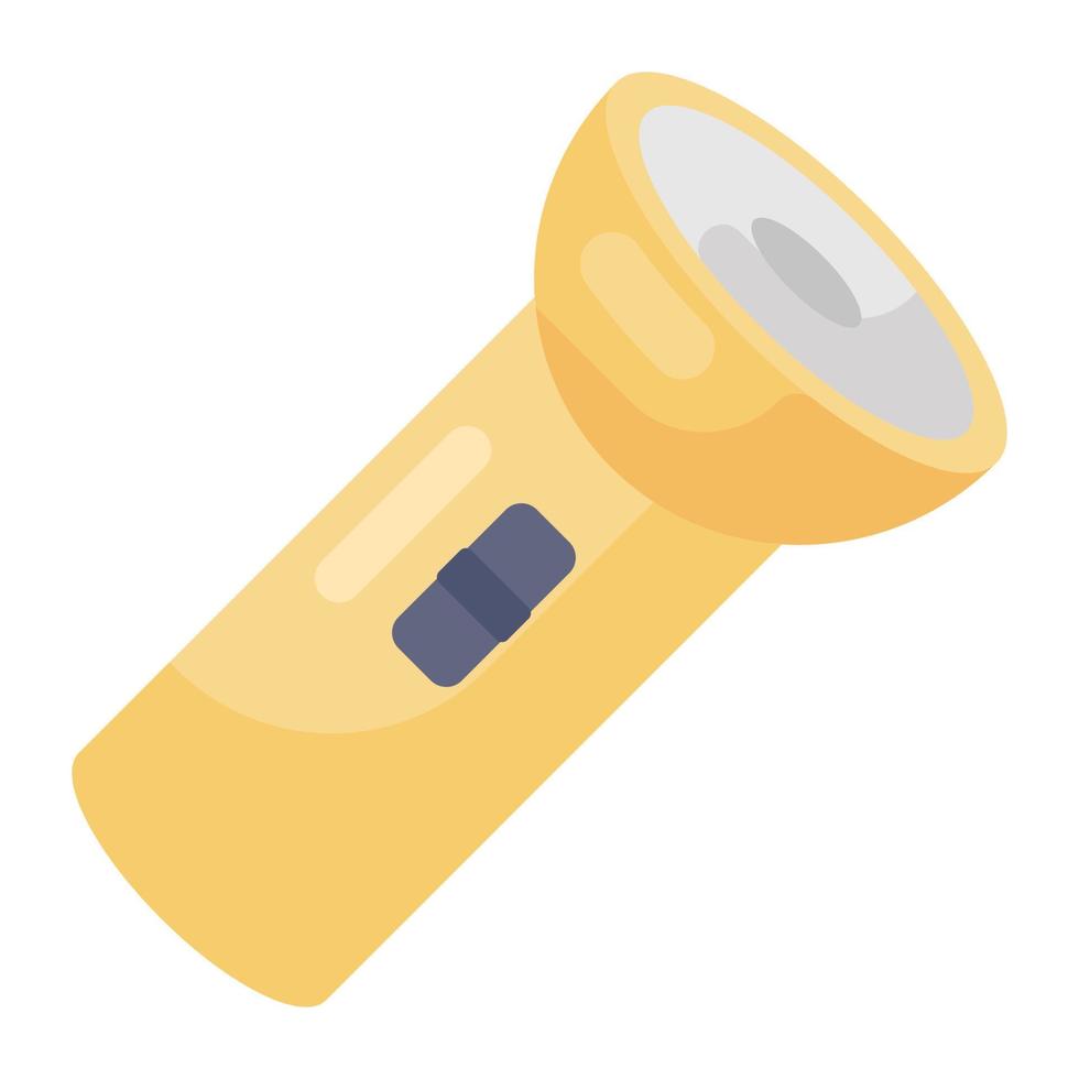 A portable torch light vector