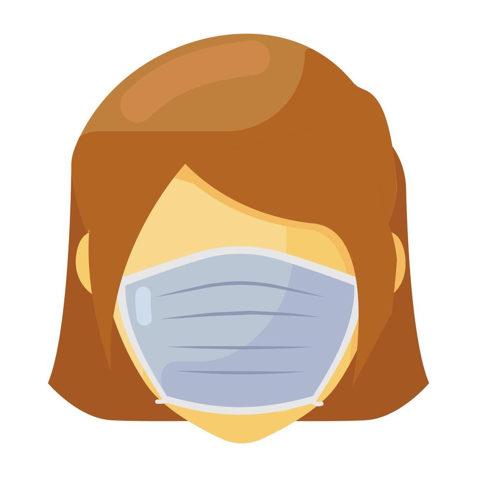 Protective face mask vector