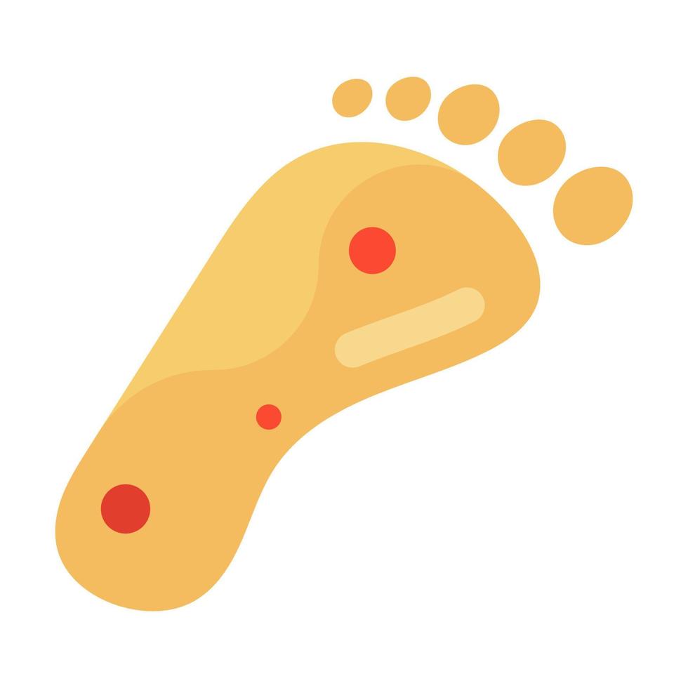 un icono plano de vector de trastorno médico de úlcera de pie
