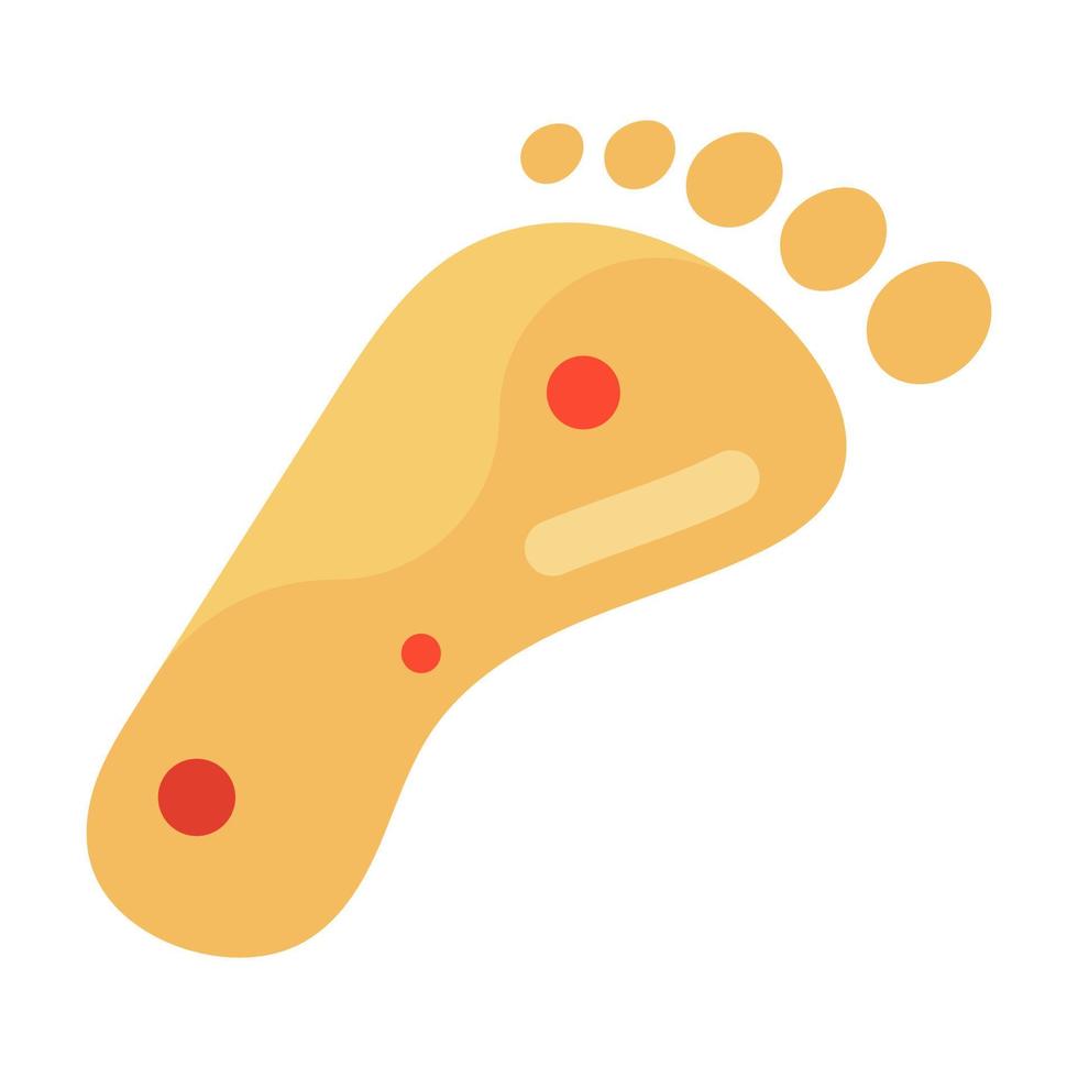 A flat icon of foot ulcer medical disorder vector