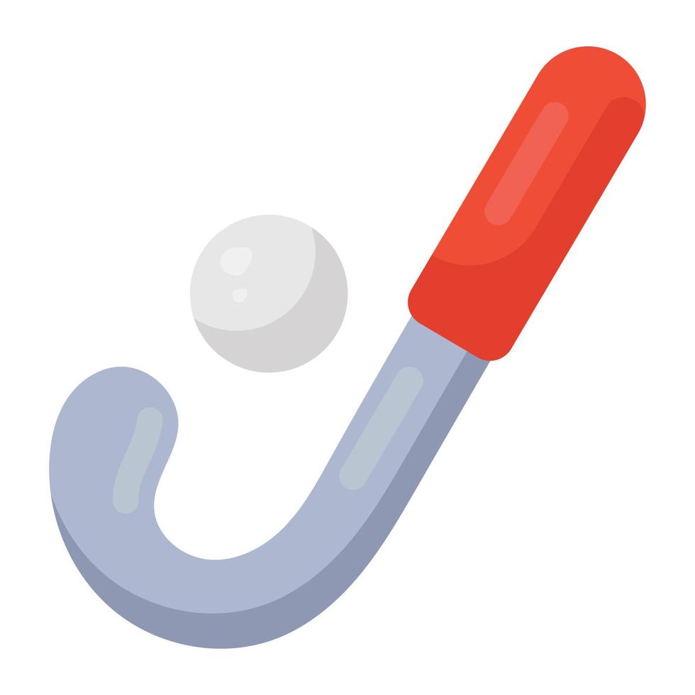 Hockey stick with ball vector