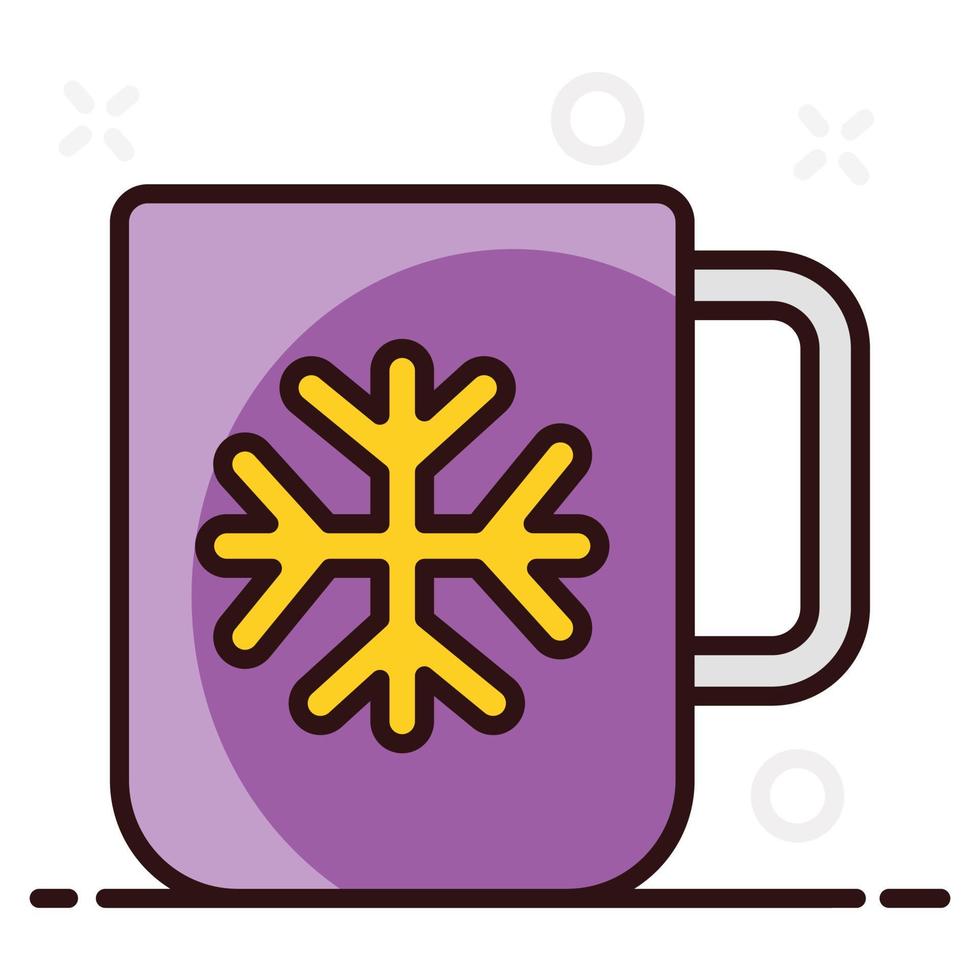 christmas tea in editable vector