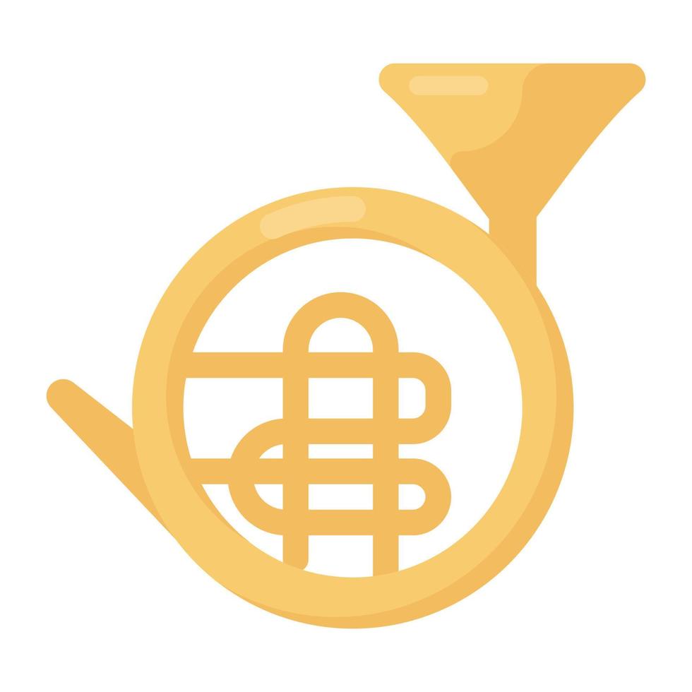 French horn icon design vector