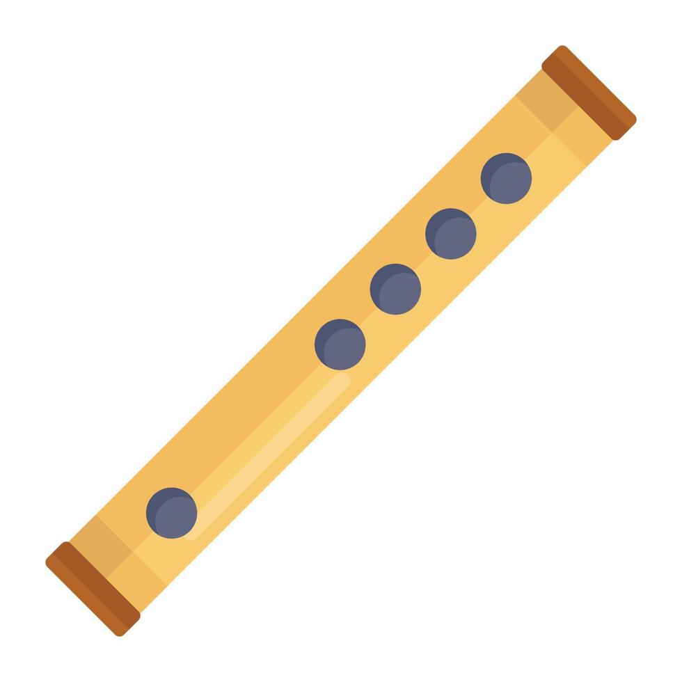 Wind instrument consisting of a single tube vector