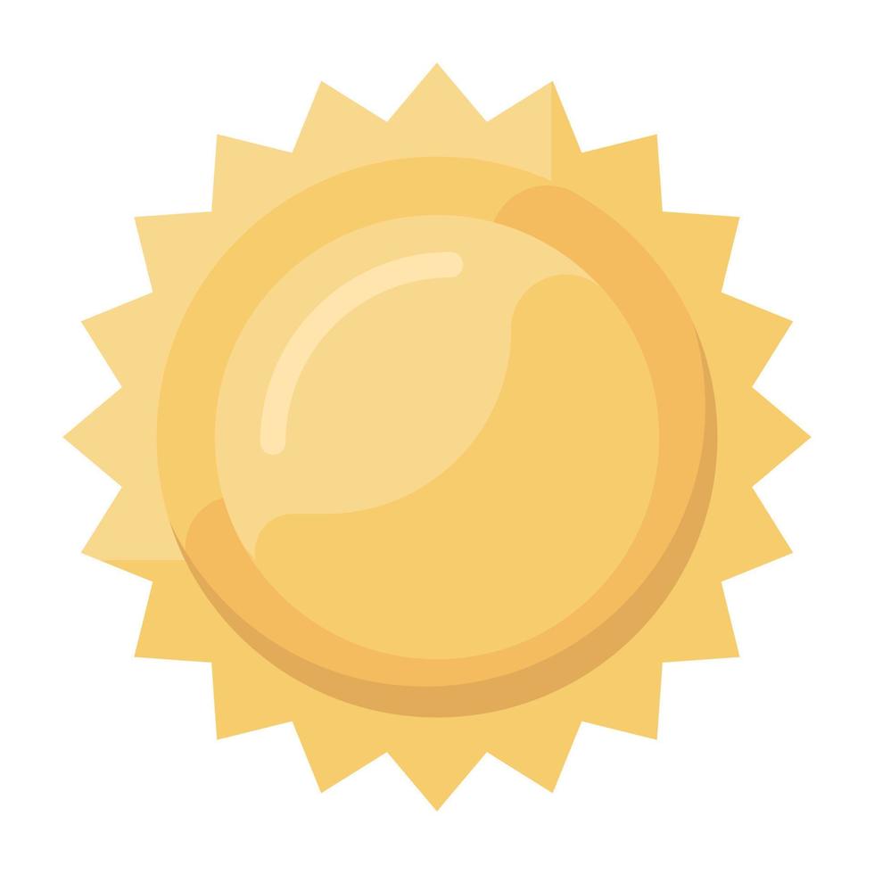 A trendy icon of sunshine vector