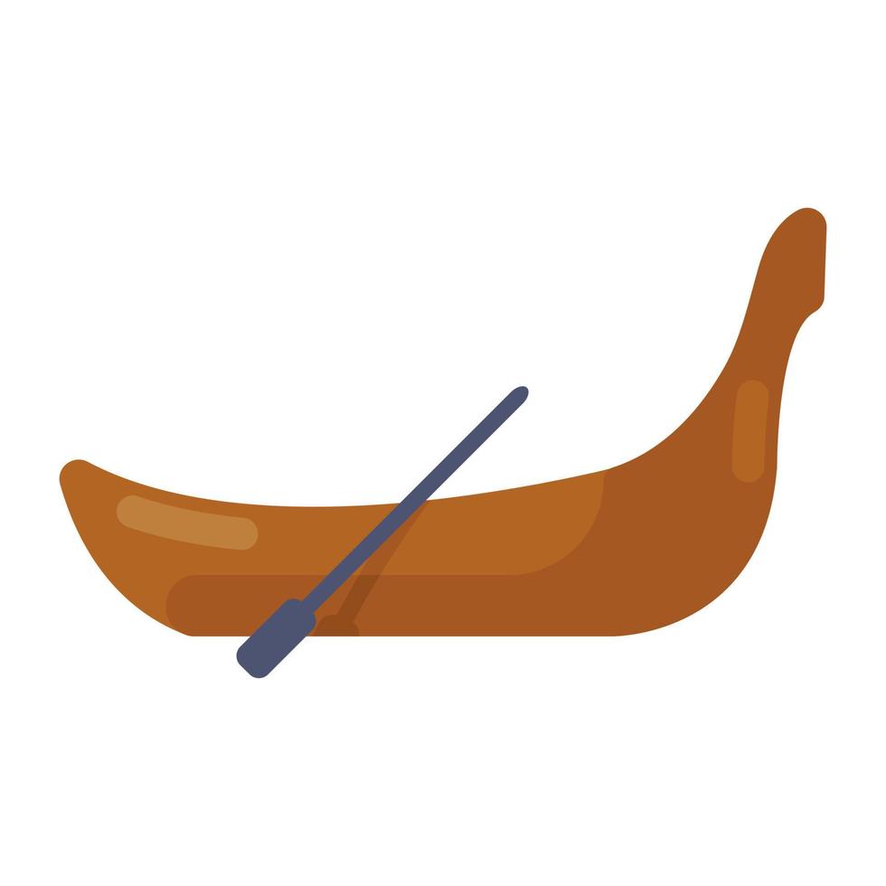 A boat with oar gondola vector