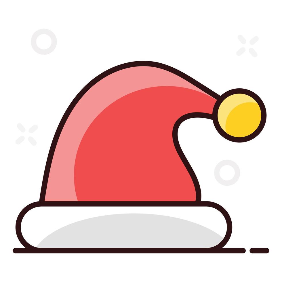 Trendy vector of party cap santa