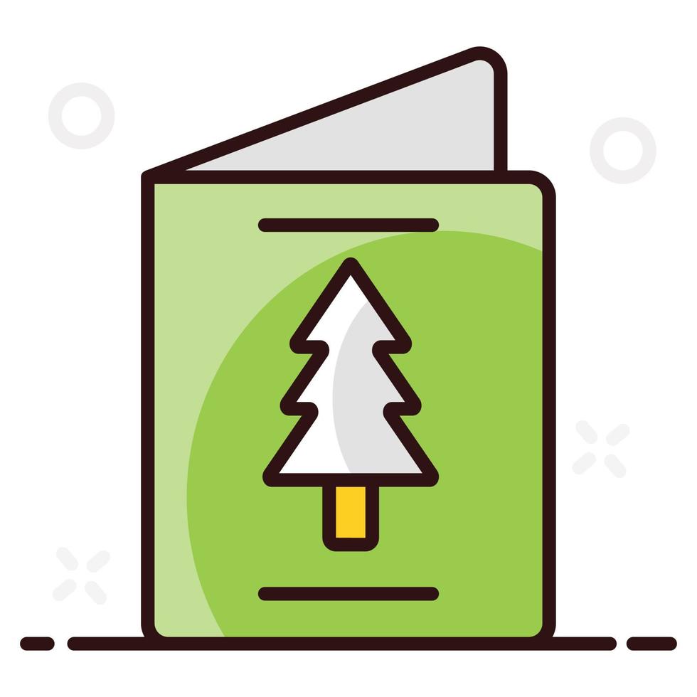 icono plano de tarjeta de navidad vector