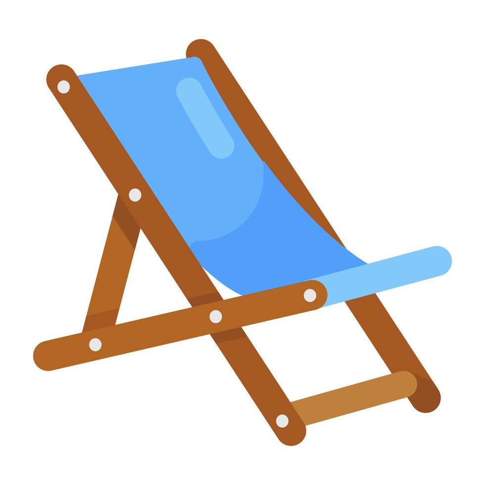 tumbona y silla de playa vector