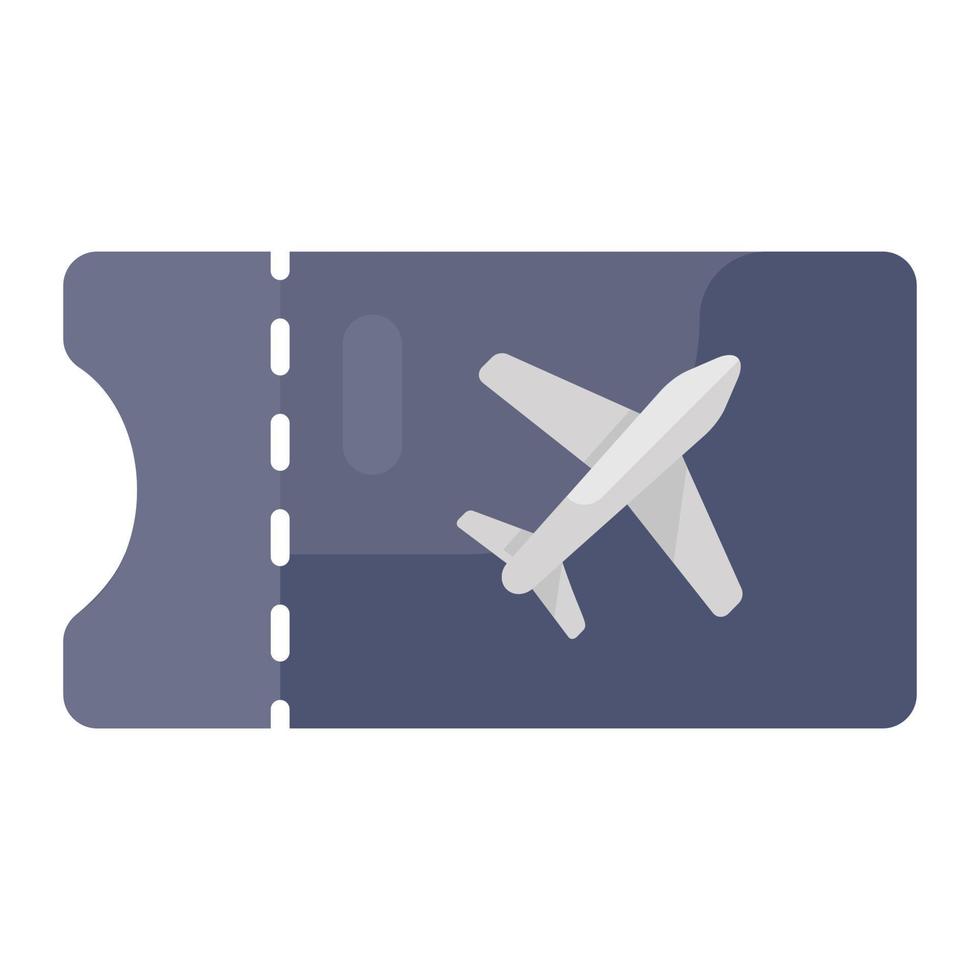 Ticket having aeroplane graphic vector
