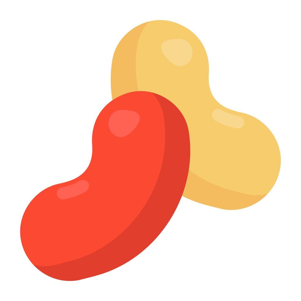 Kidney beans icon vector