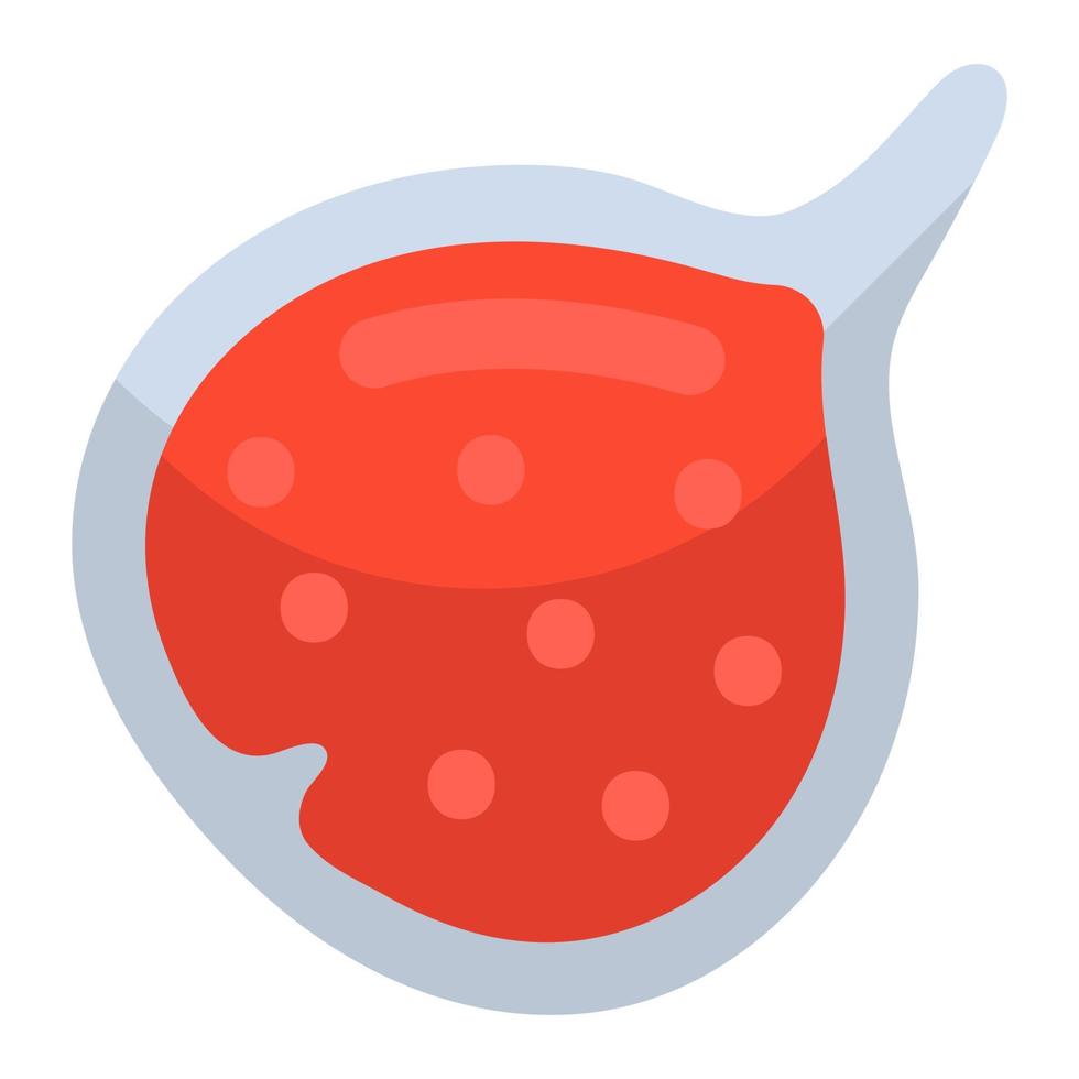 diseño de icono de moda de una fruta de higo cortada vector