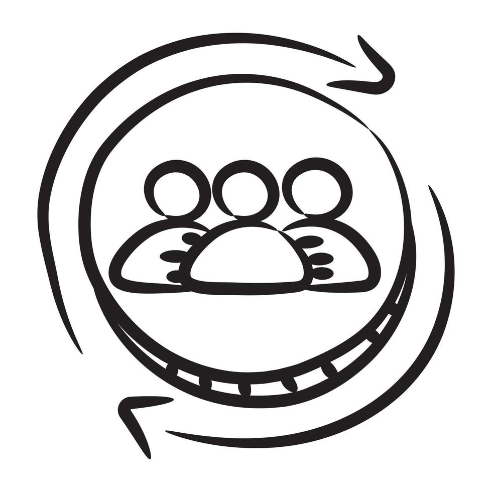 An icon design of global gteam international staff concept vector