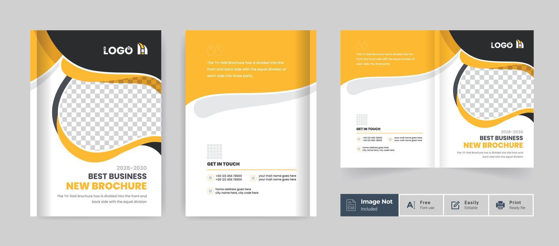 business brochure design cover template colorful creative modern bi fold brochure corporate presentation abstract theme use for multipurpose vector