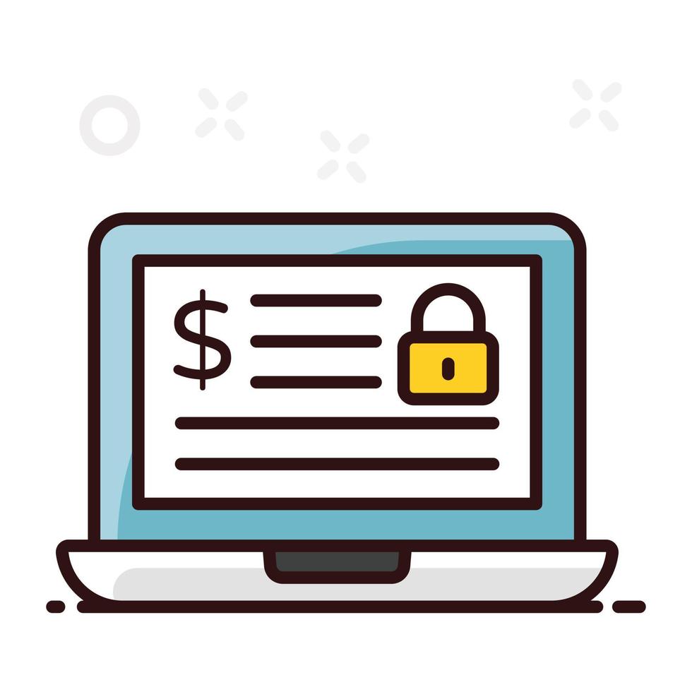 Trendy vector style of cybersecurity