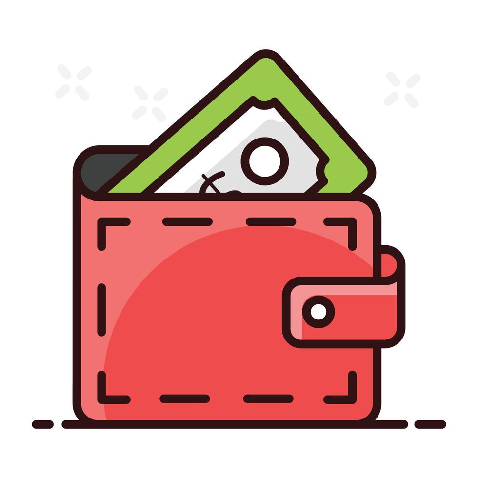 Cash Wallet and Purse vector