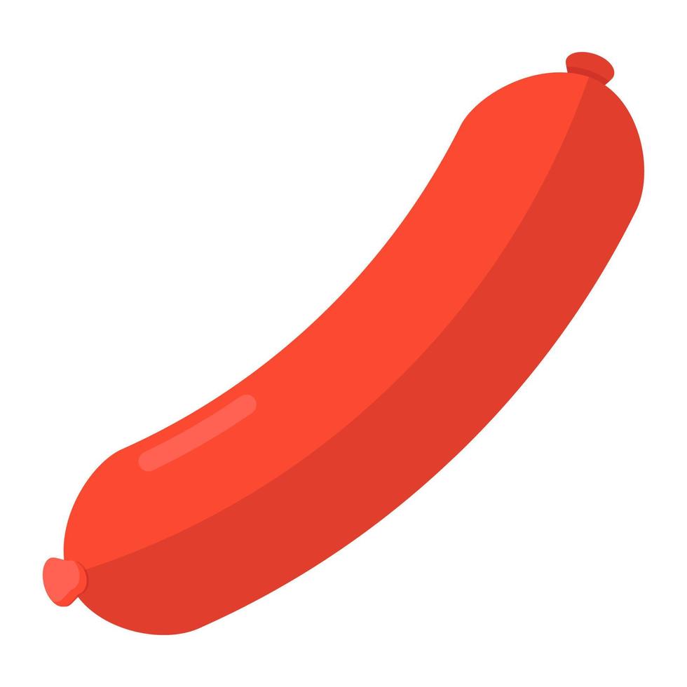 diseño de icono de hotdog vector de bocadillo saludable de salchicha