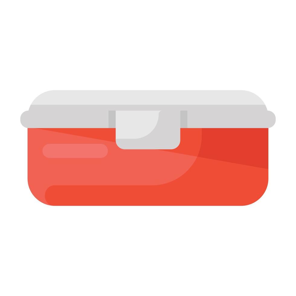Lunch box icon vector