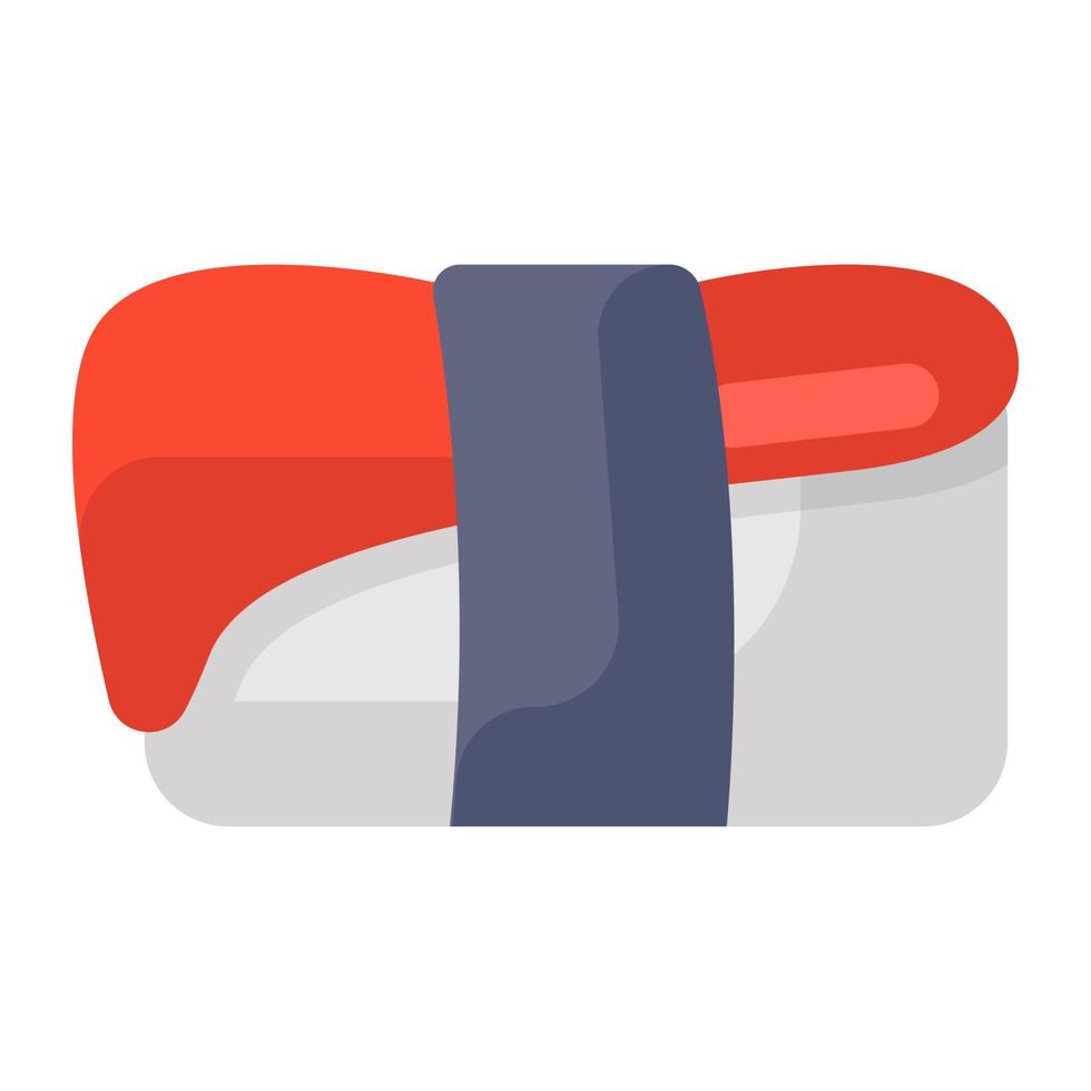 Japanese sushi flat icon of nigiri vector