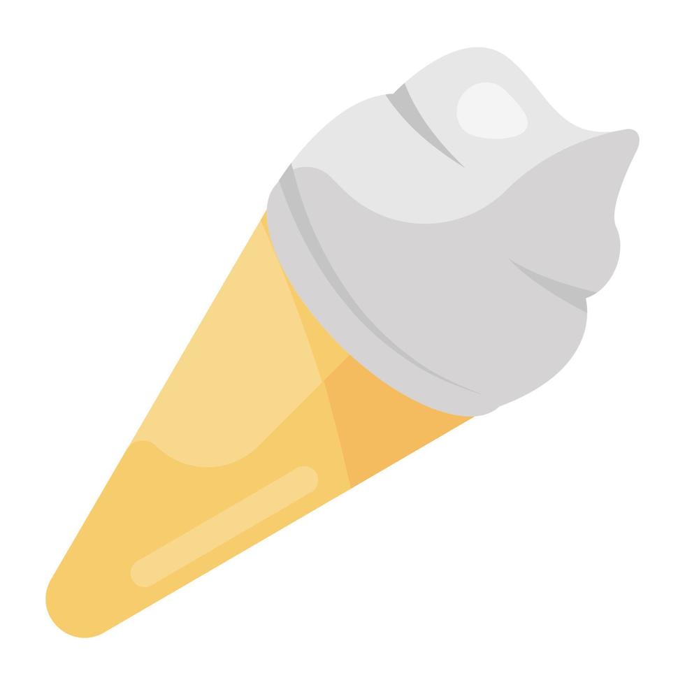 A frozen food item ice cream vector