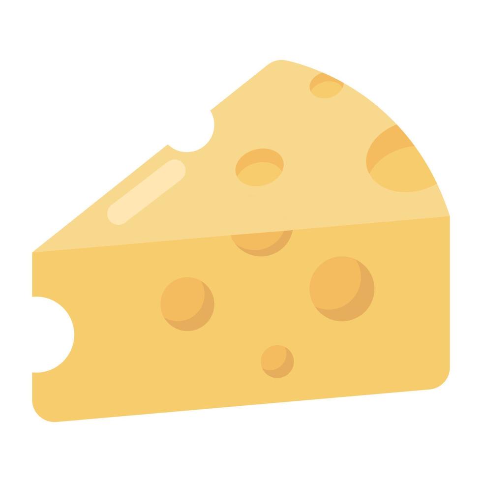 Dairy product piece cheese vector