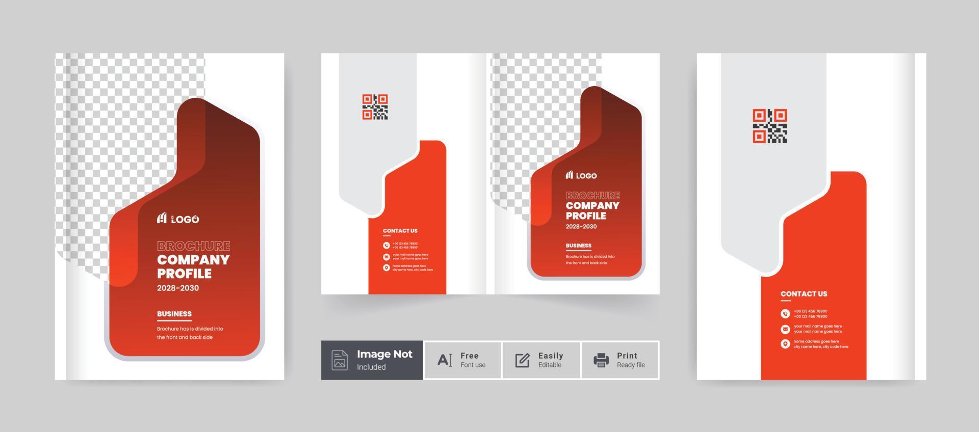 Professional corporate abstract brochure cover page annual report book cover business profile design template elegant modern layout vector