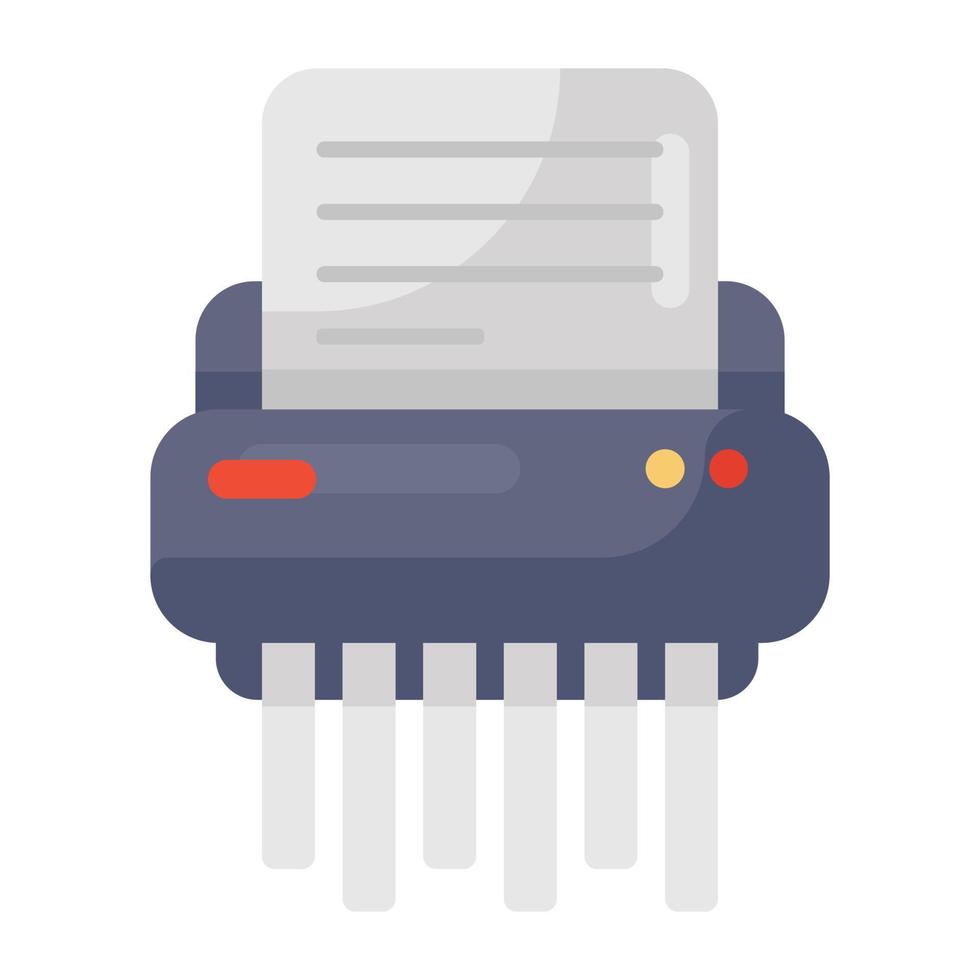 Paper shredder device vector