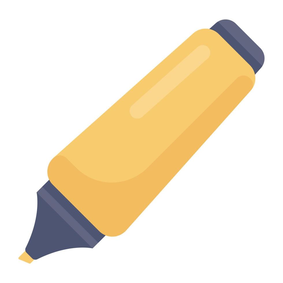 Highlighter icon writing tool vector