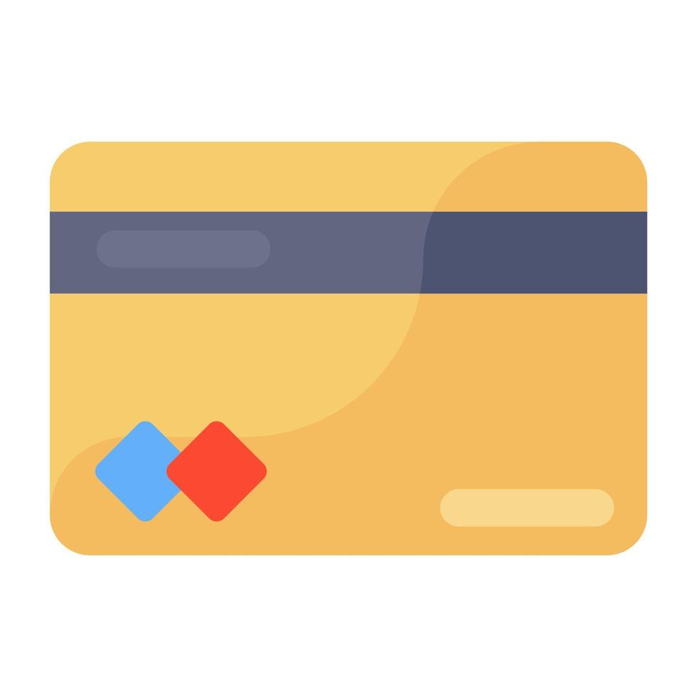 Bank card icon editable vector of credit card