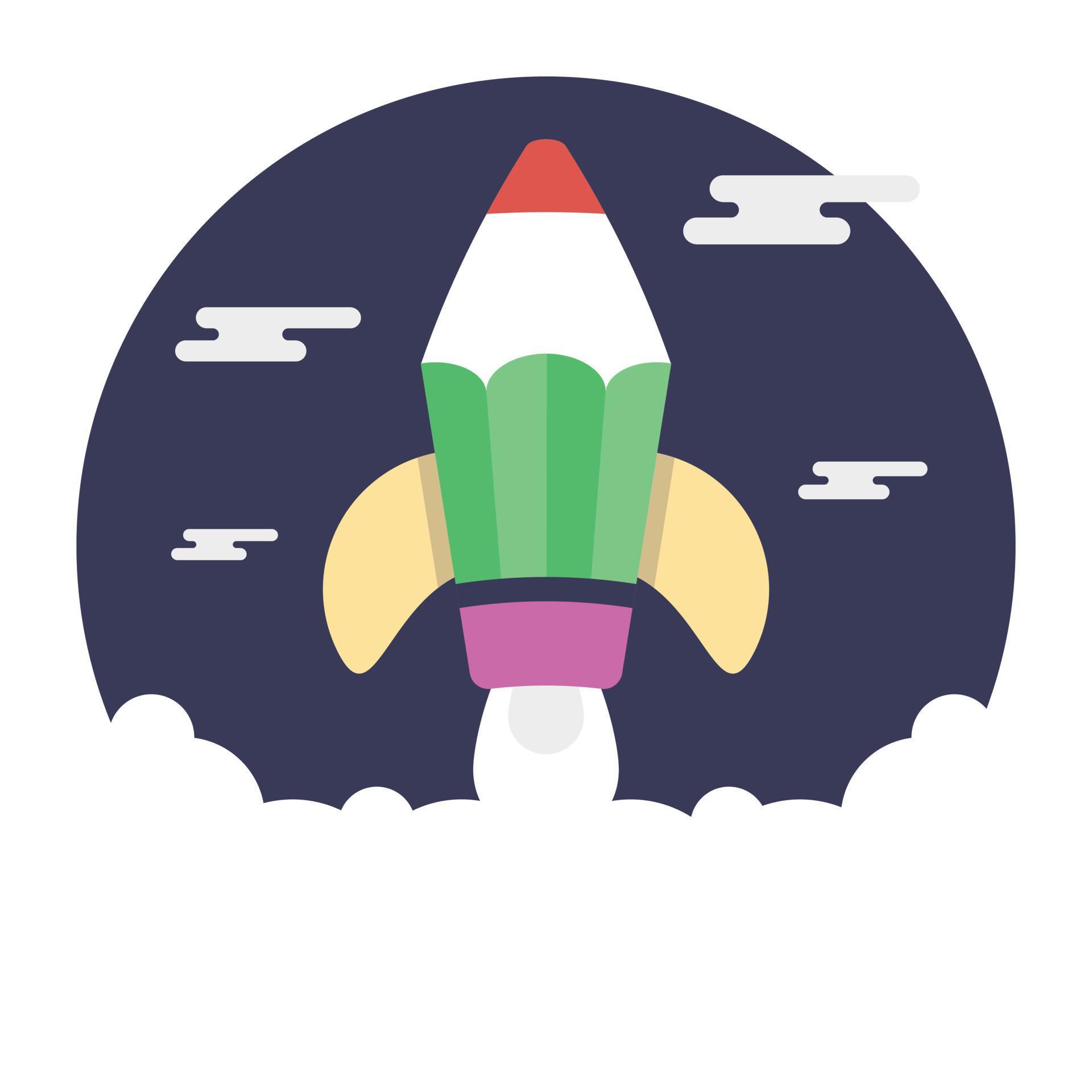 Rocket Launch Concepts 5035830 Vector Art at Vecteezy