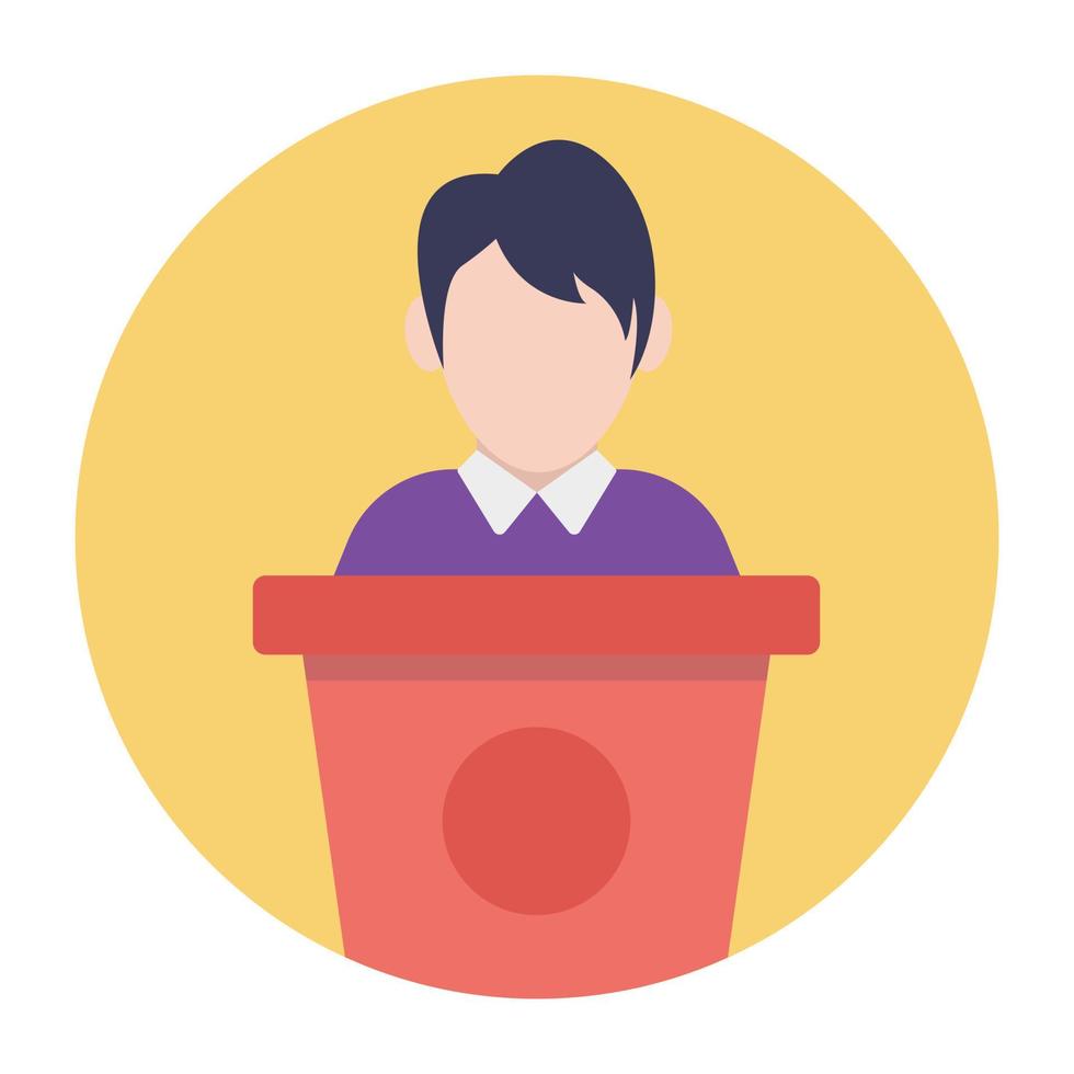 Public Speaker Concepts vector