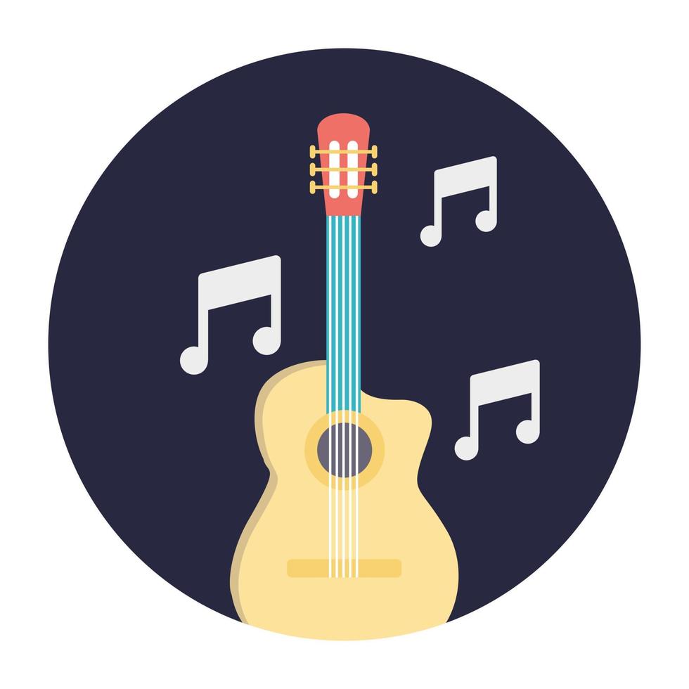 conceptos de guitarra de moda vector