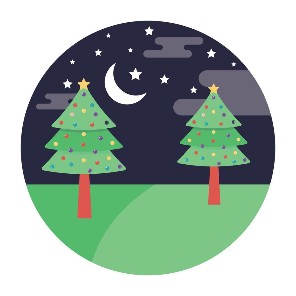 conceptos de la noche de navidad vector