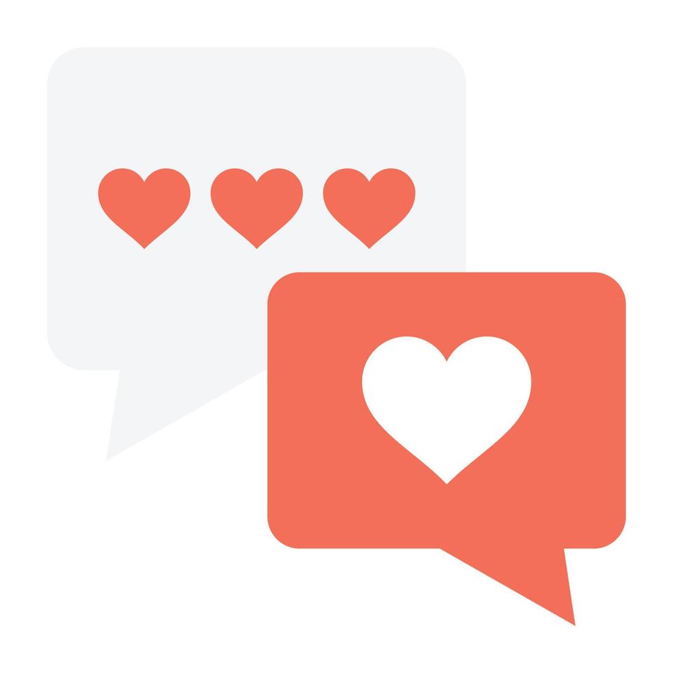 Romantic Chat Concepts vector