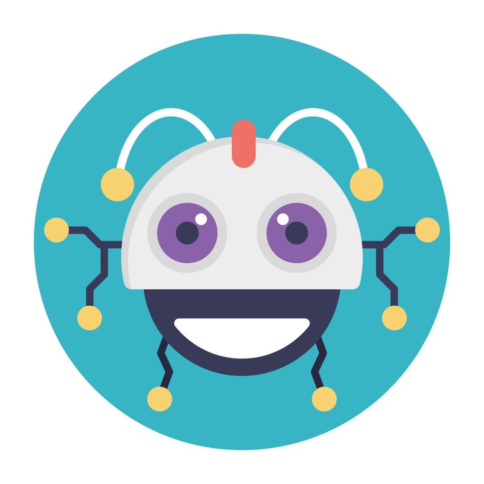 Smiling Robot Concepts vector