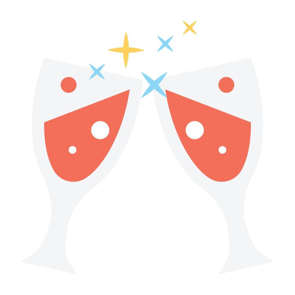 Trendy Toasting Concepts vector