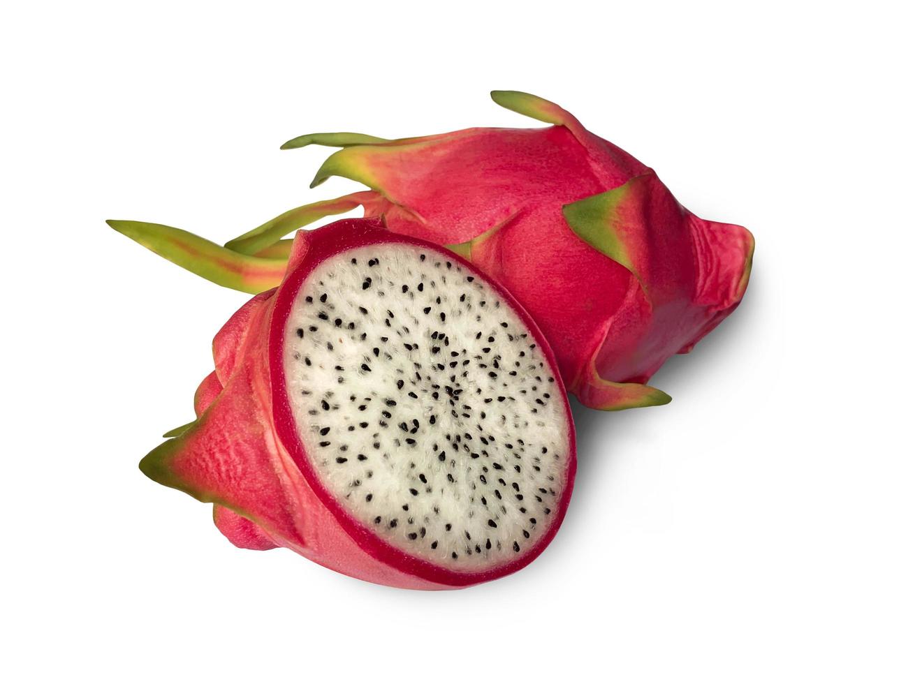 dragon fruit isolated on white background with clipping path. photo