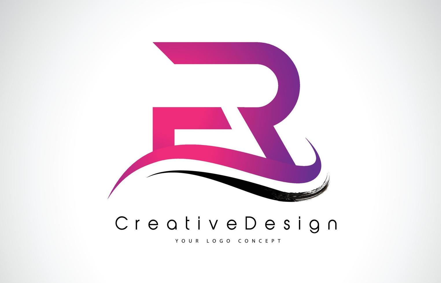 FR F R Letter Logo Design. Creative Icon Modern Letters Vector Logo.