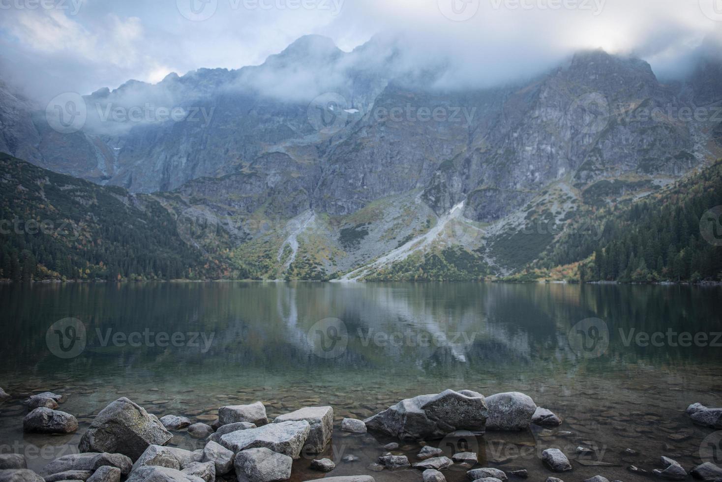 Morskie Oko lake Eye of the Sea at Tatra mountains in Poland. photo