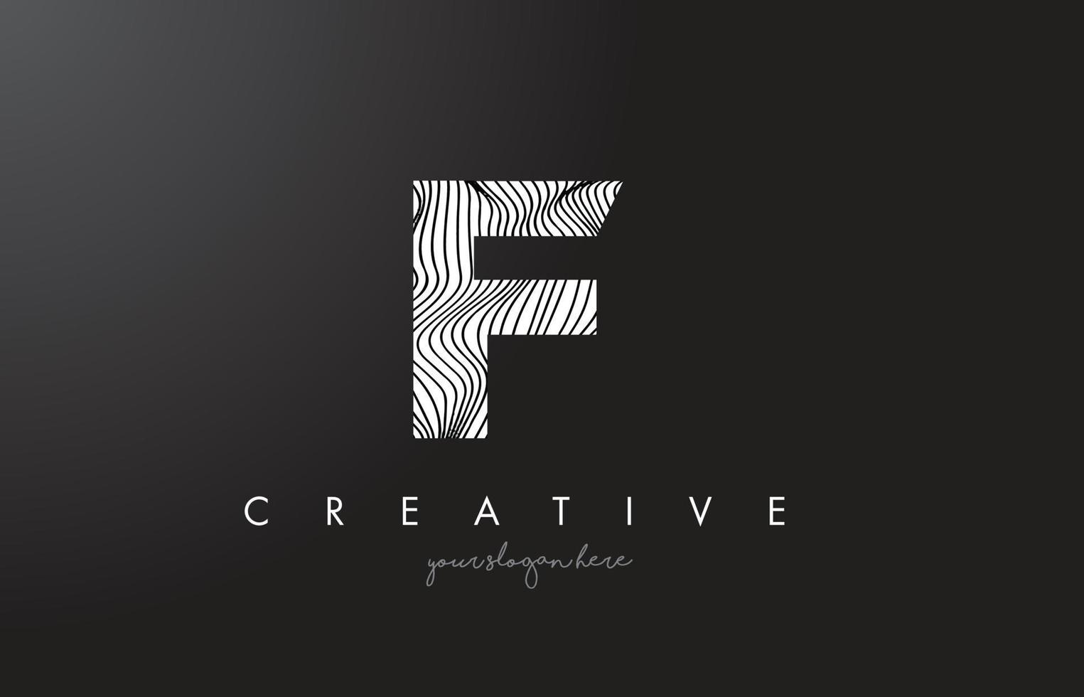 IF I F Letter Logo with Zebra Lines Texture Design Vector. vector